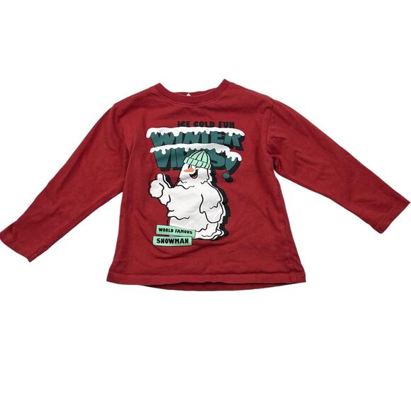 Zara Red Snowman Shirt - Picture 1 of 4